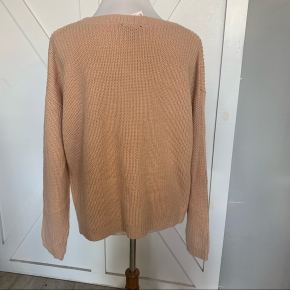 Blush pink oversized knit sweater - Picture 7 of 11